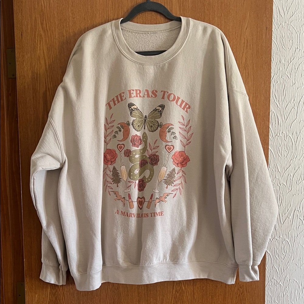 The Eras Tour Beige Graphic Sweatshirt